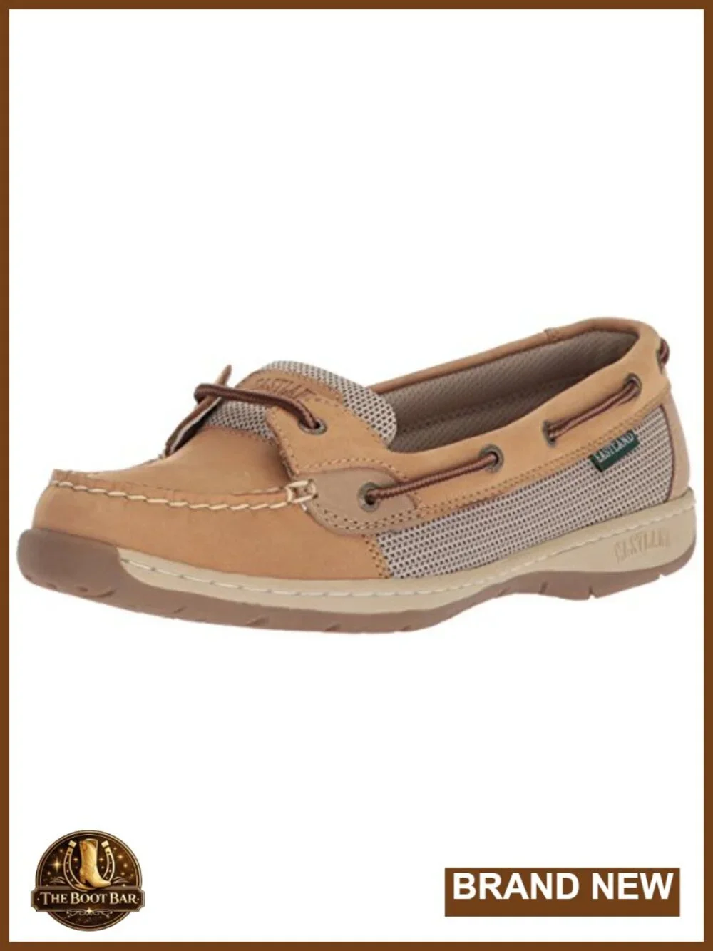 Boat Shoes with Cushioned Footbed, Lace-Up Closure, Round Toe